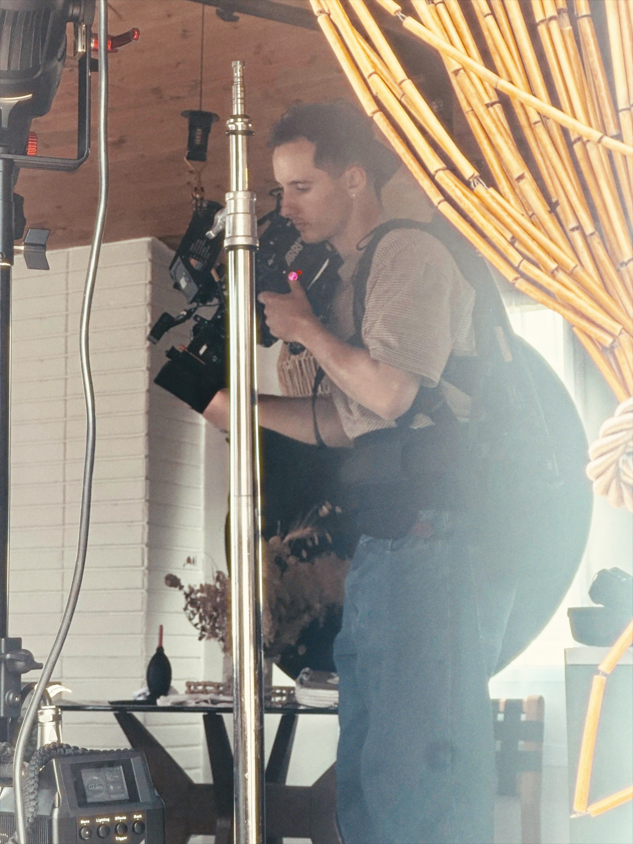 Vlad Woodham-Smith on set